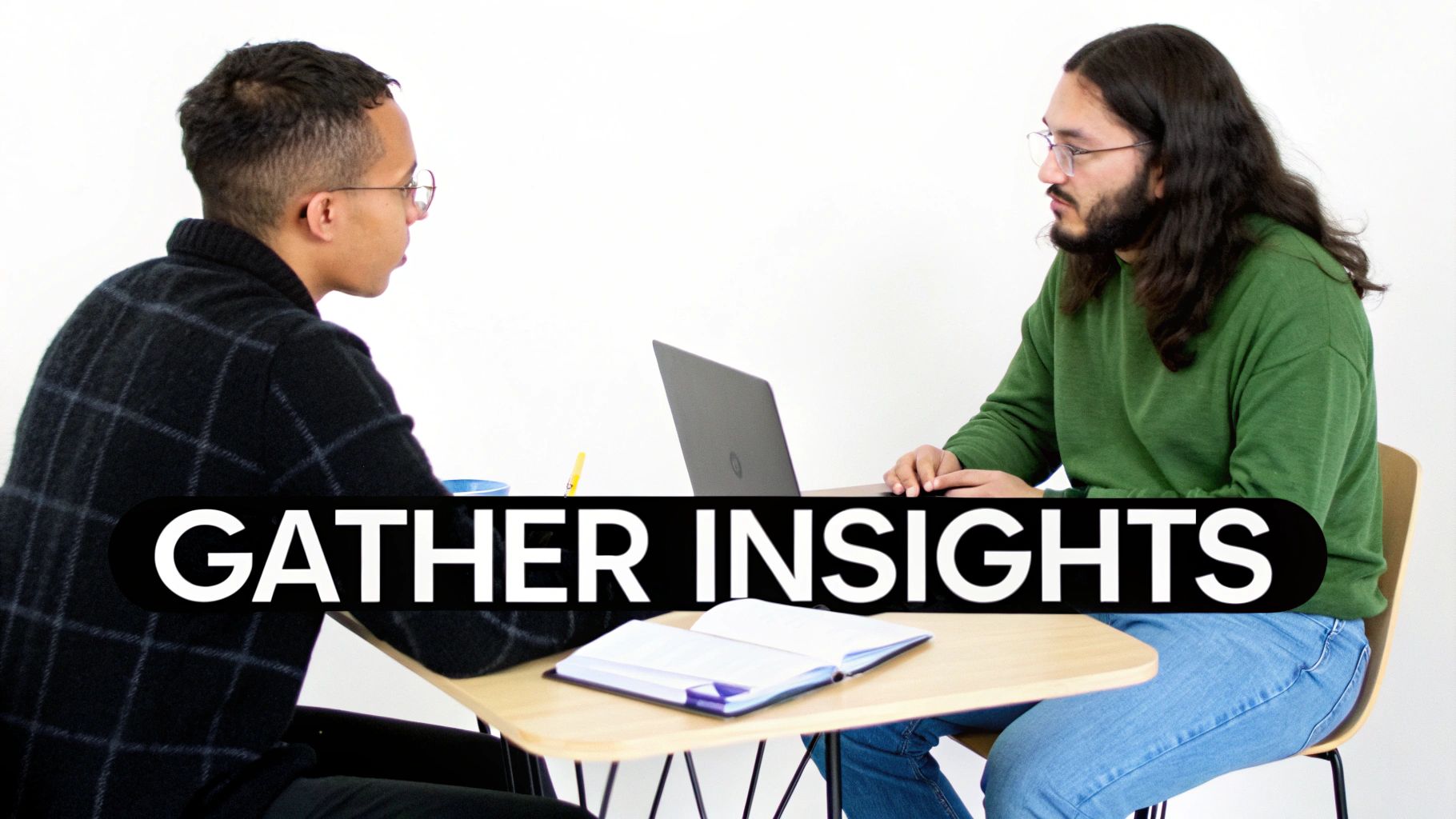 A person writing notes and analysing data on a tablet, representing the collection of customer information.