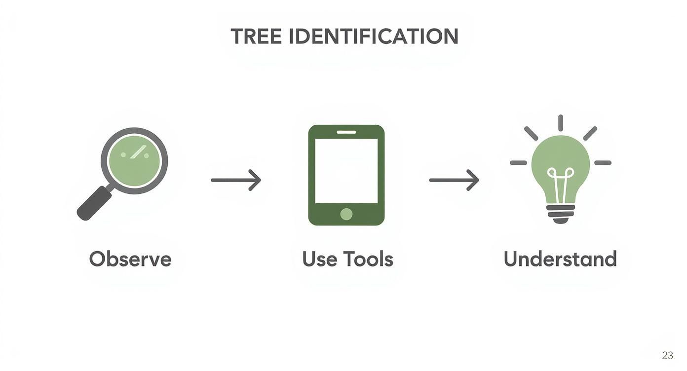 Infographic about identifying trees australia