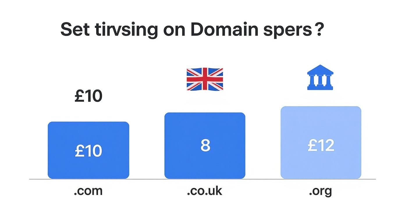 Infographic about domain name costs