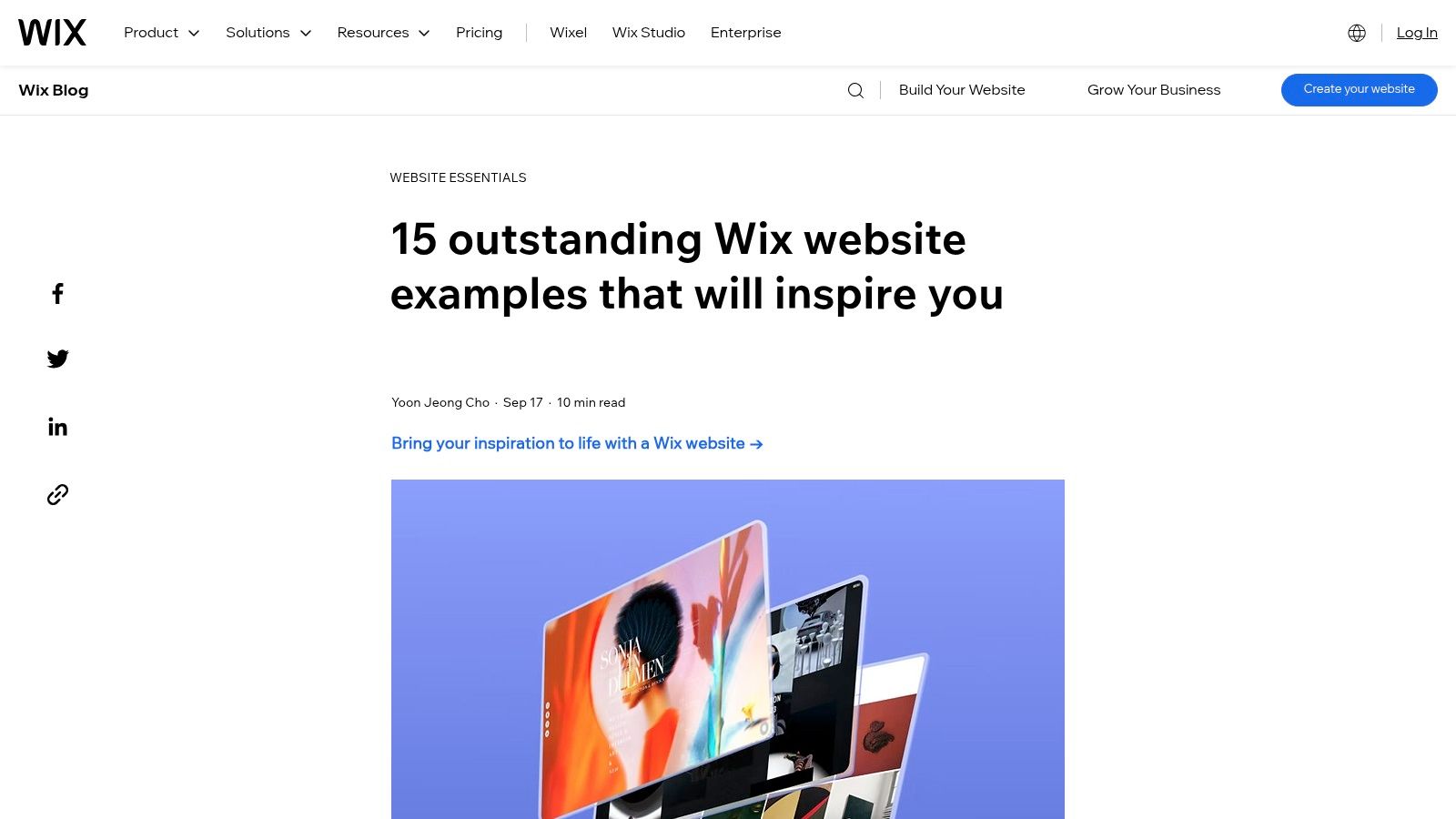 Wix Blog – Best Wix Website Examples (showcase)