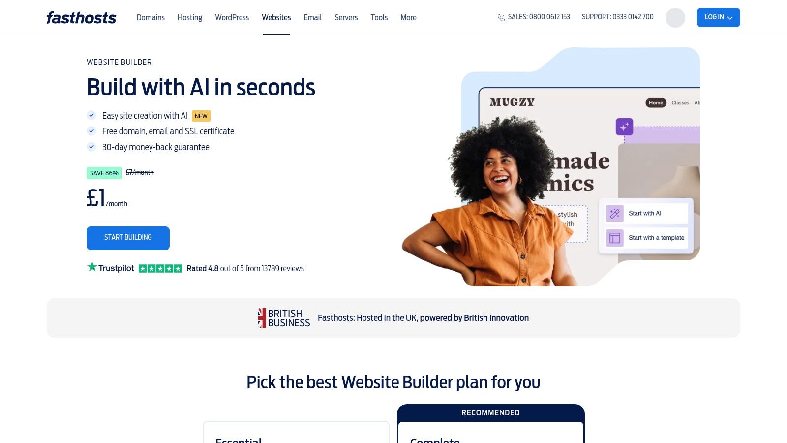 Fasthosts Website Builder