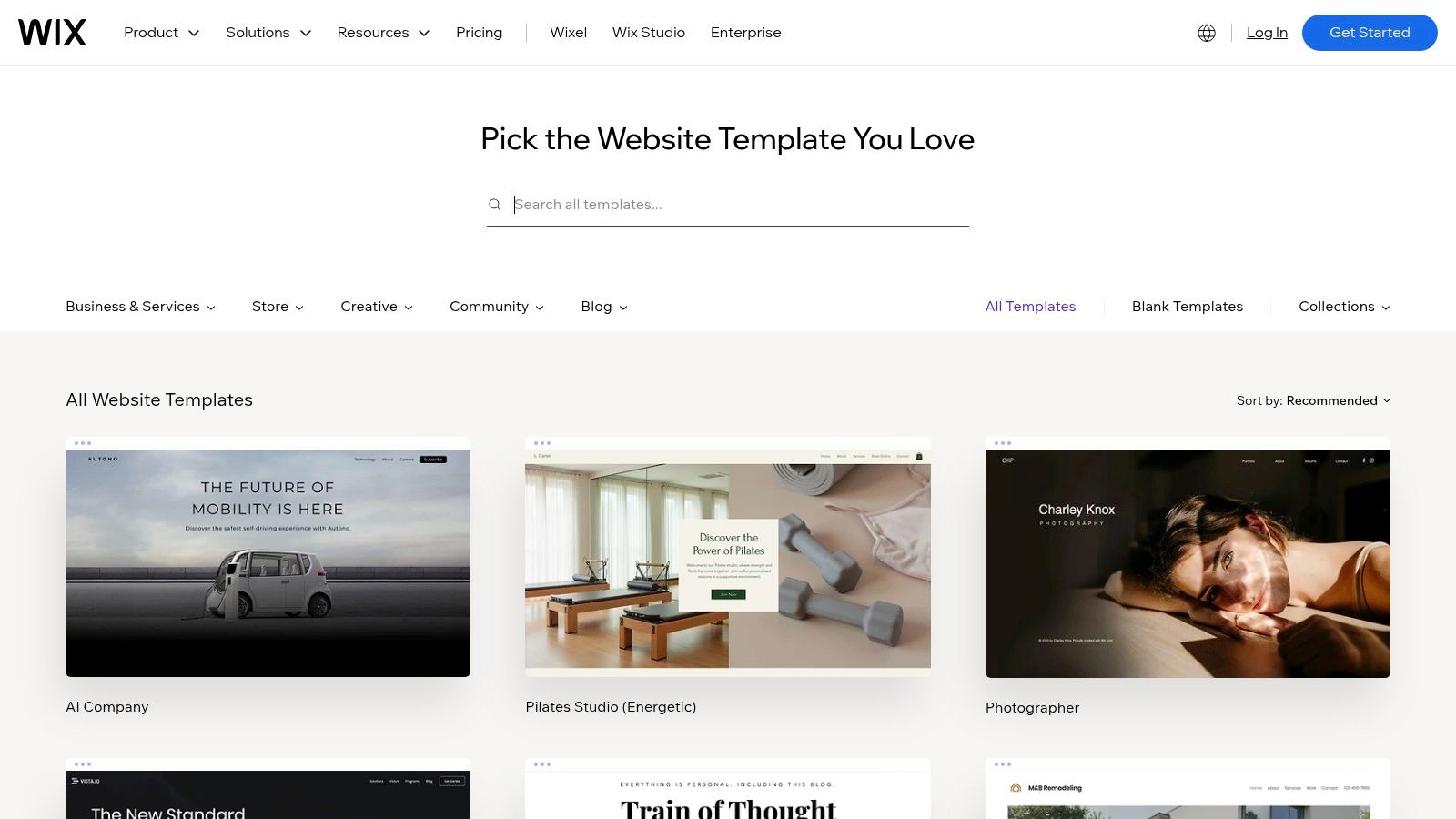 Wix Website Templates (official)