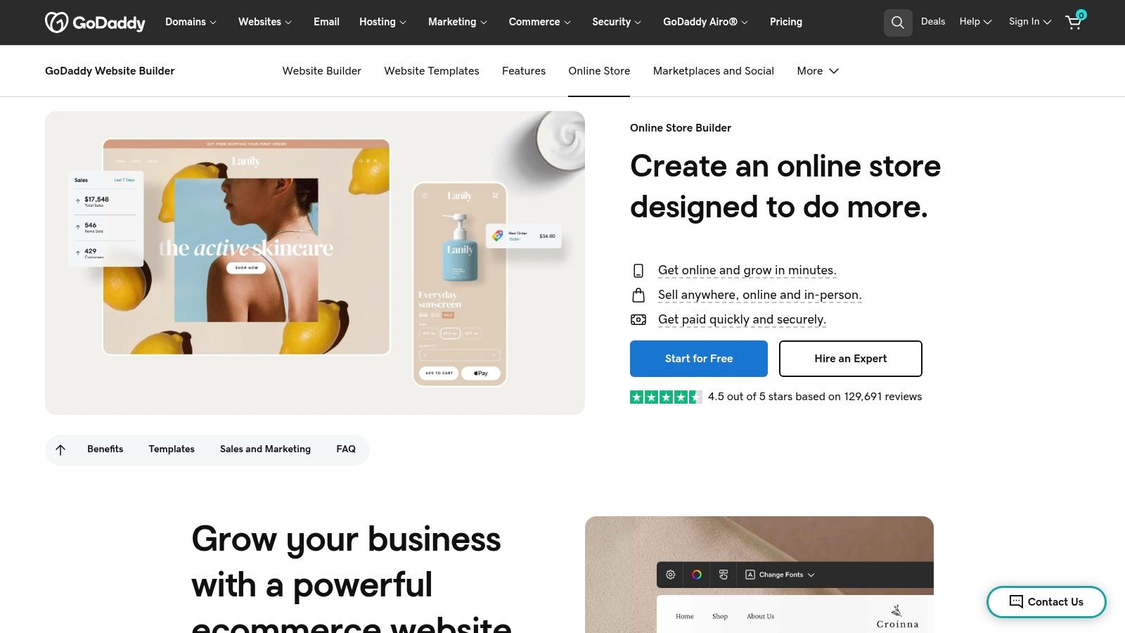 GoDaddy Online Store