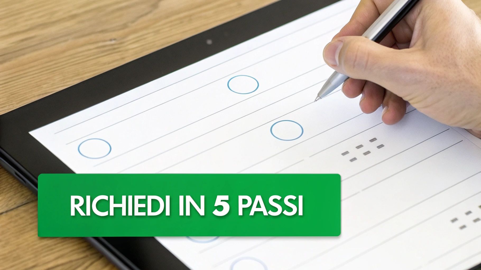 Una persona che completa un modulo di registrazione online su un laptop