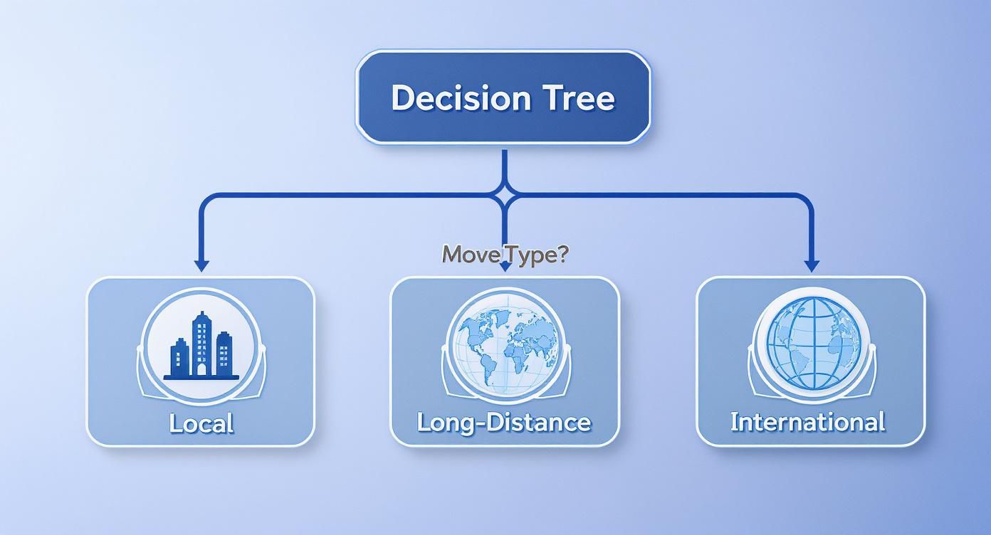 Infographic about how to choose moving company