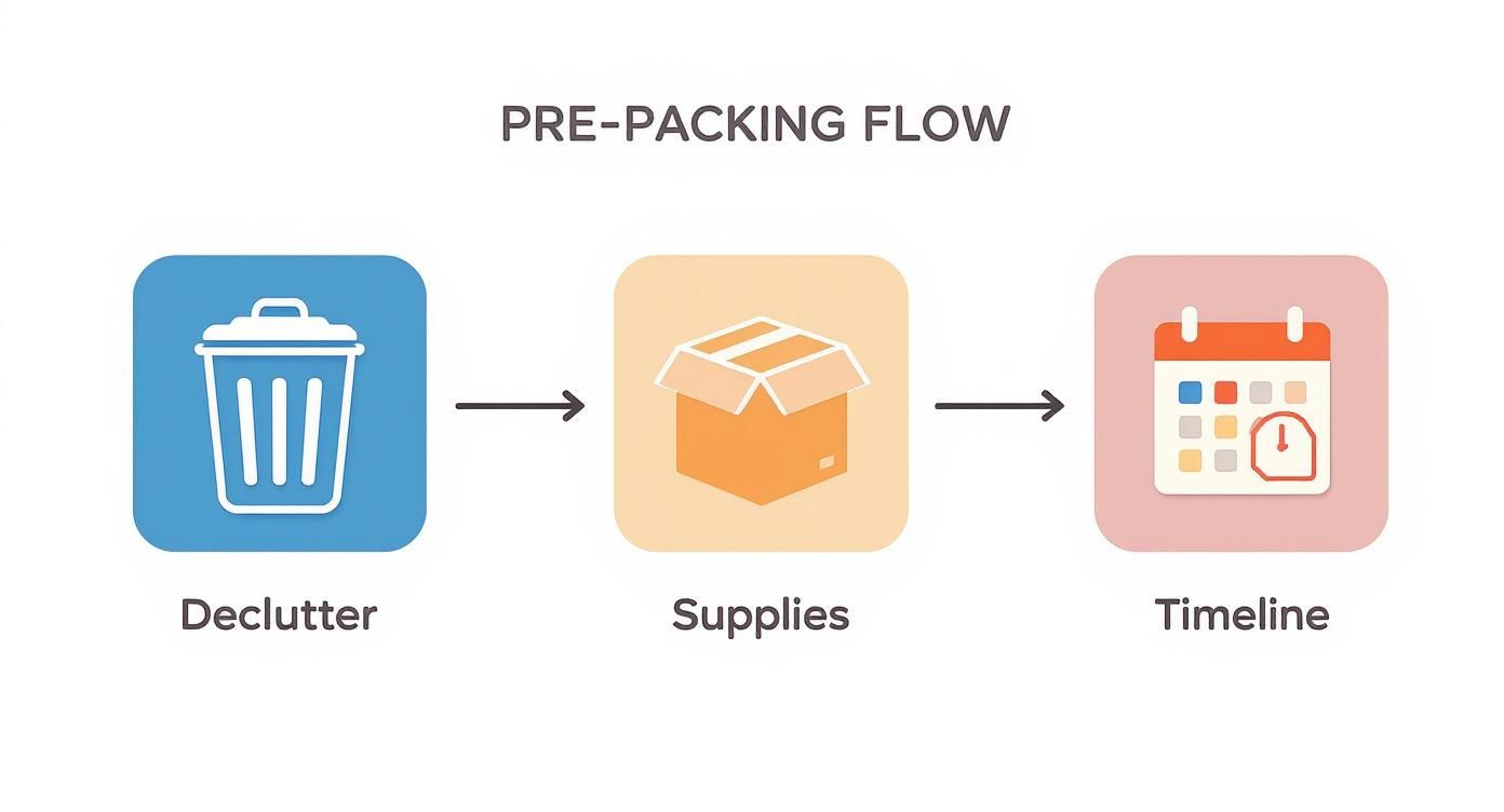 Infographic about how to pack for a move