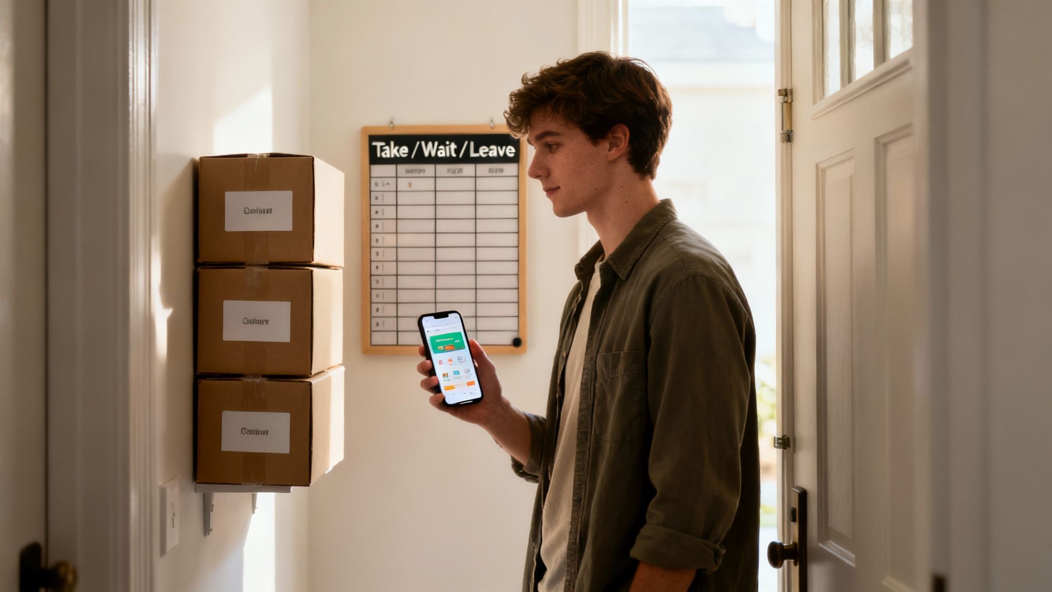 A person on the phone vetting a moving company