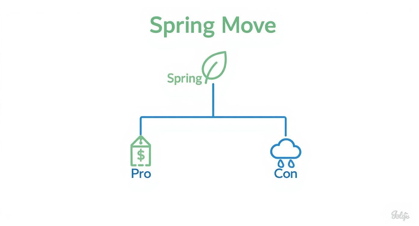 Infographic about best time of year to move