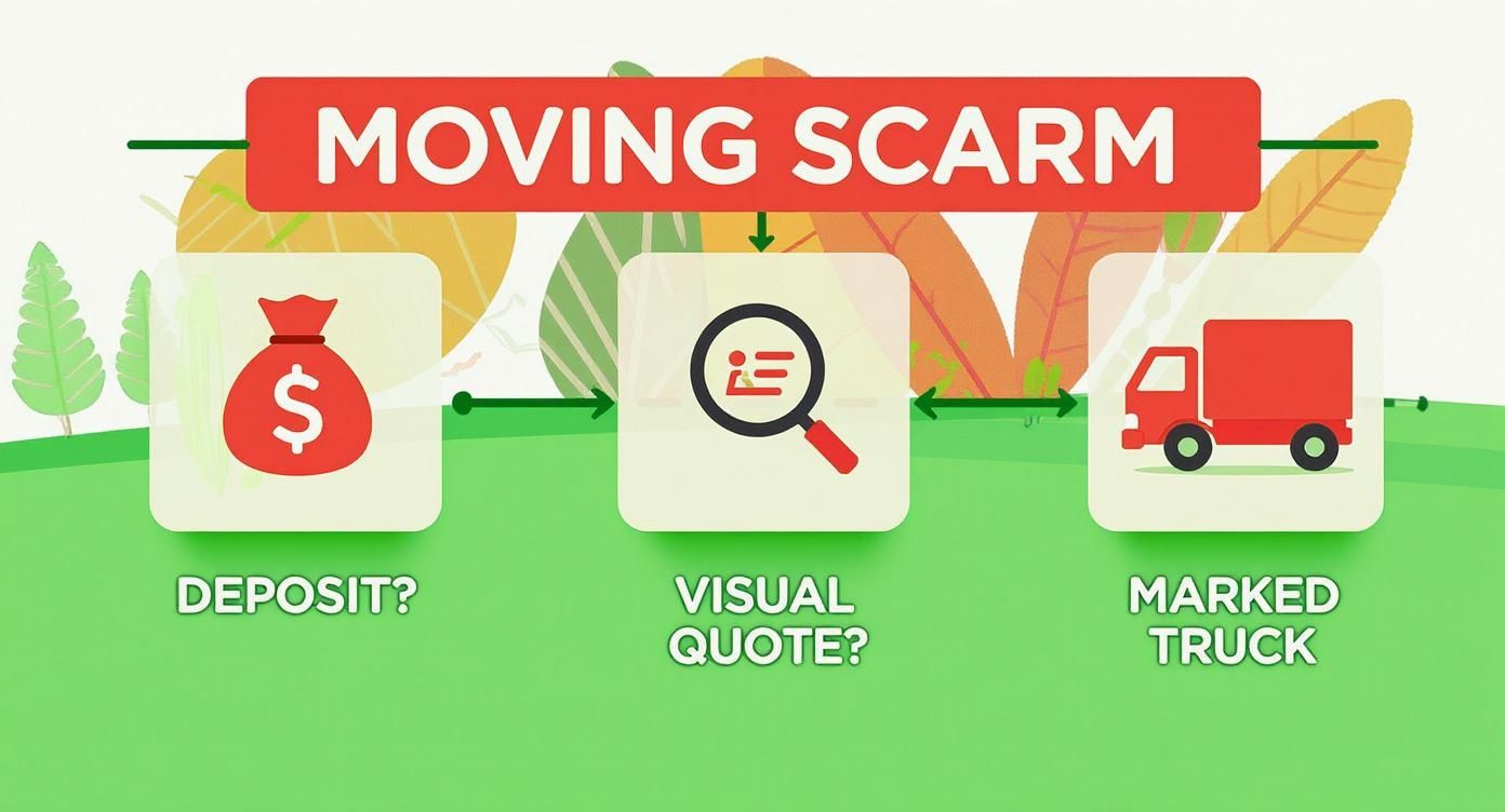 Infographic about how to choose a moving company