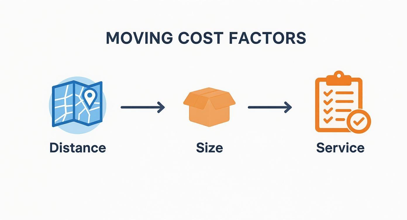 Infographic about moving company cost calculator