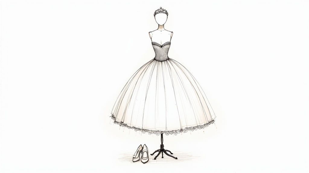 A young woman in a beautiful pink dress celebrating her quinceañera