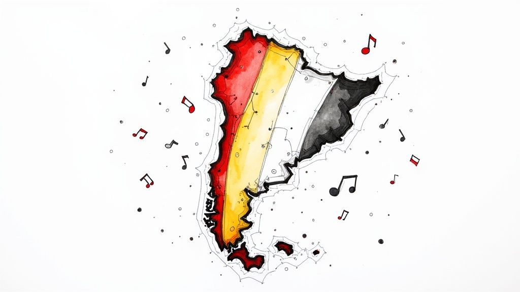 A colourful street in the La Boca neighbourhood of Buenos Aires, Argentina