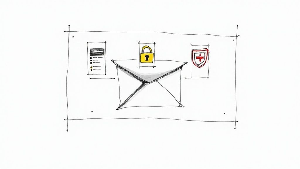 A person carefully reading a data breach notification letter with a magnifying glass