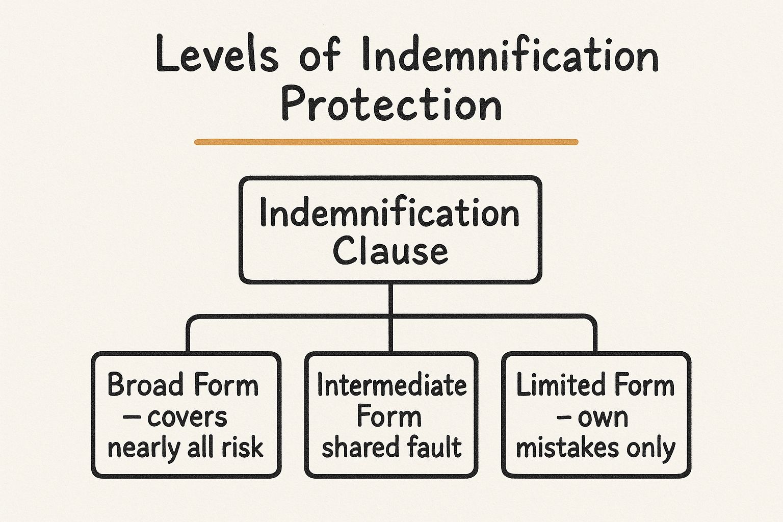 Infographic about what is indemnification clause