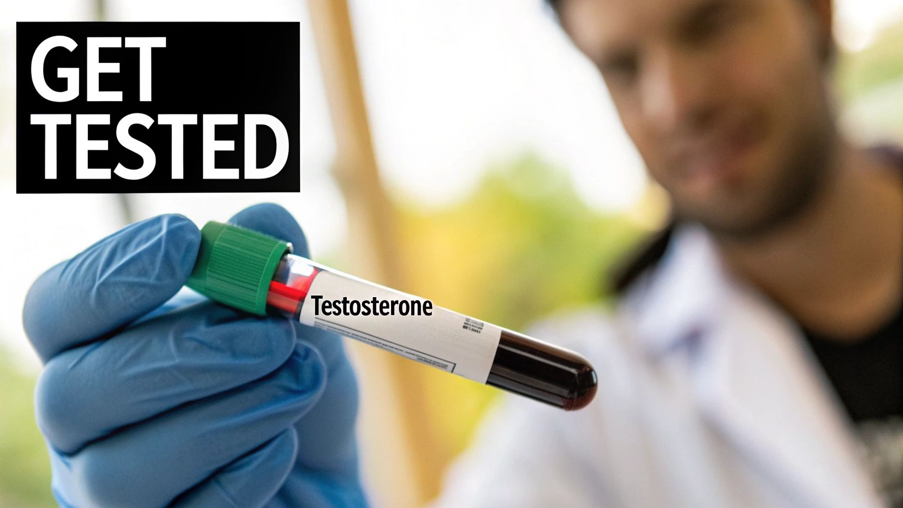 A doctor reviewing test results with a patient in a calm, professional setting.