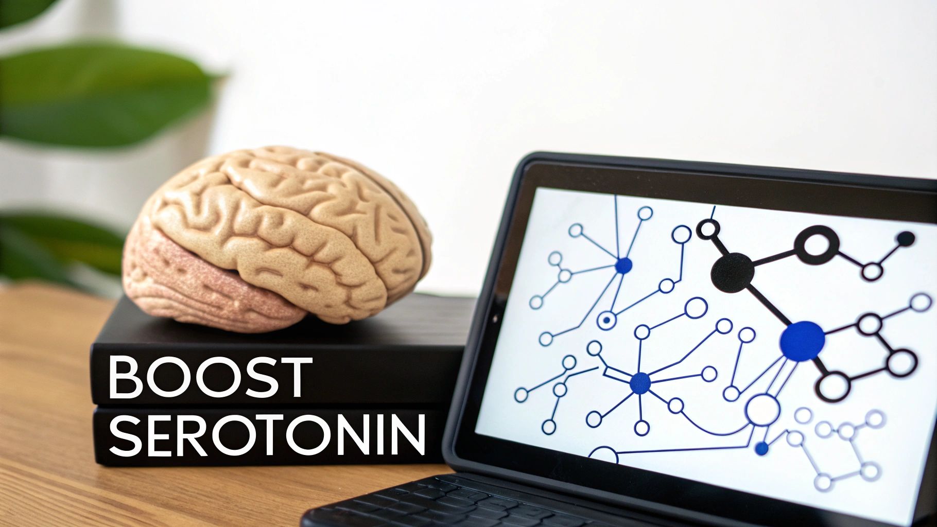 A visual representation of neurotransmitters in the brain, symbolizing how paroxetine works.