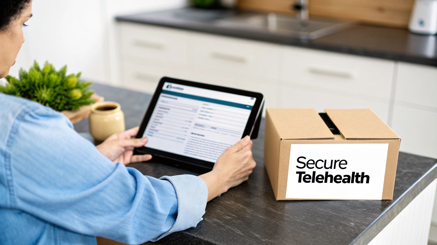 A screenshot of the Buybluepills website, showing a user-friendly interface for starting an online medical consultation for ED treatment.