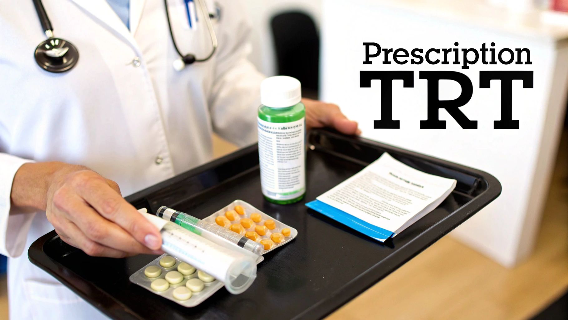 A doctor discussing treatment options with a patient in a Canadian clinic setting.