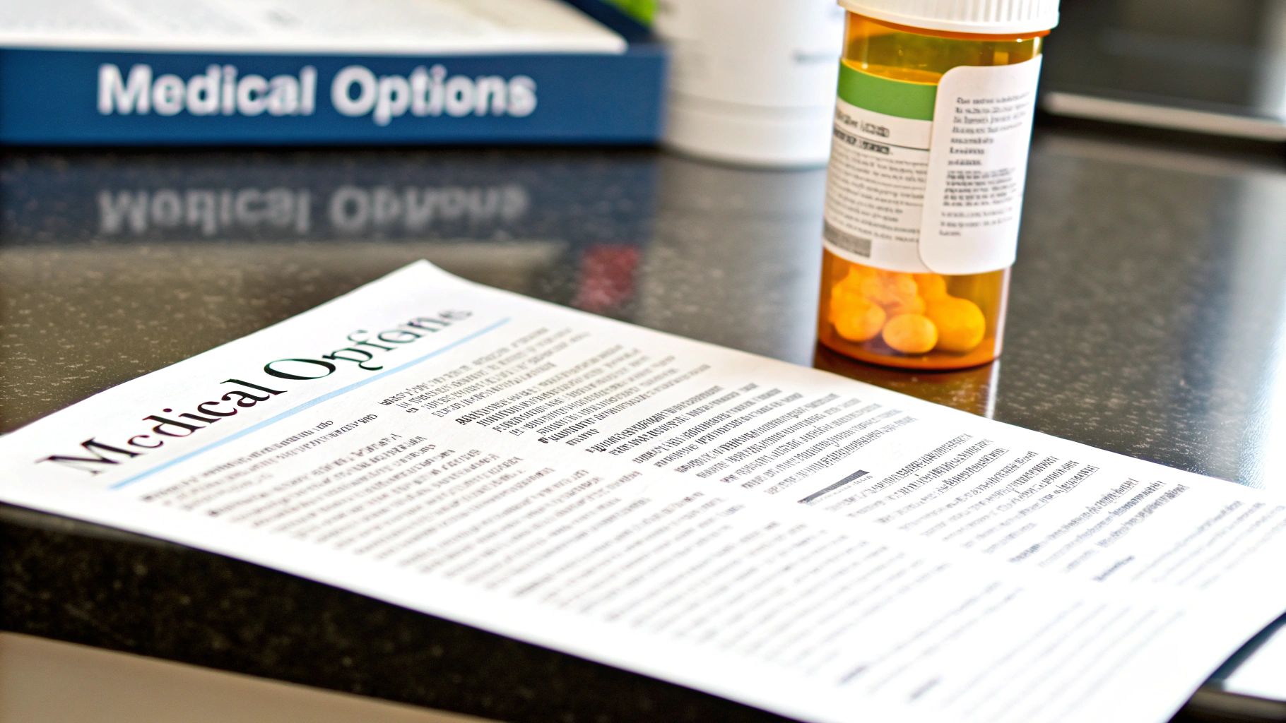 A medical professional in a Canadian clinic discussing treatment options with a patient.