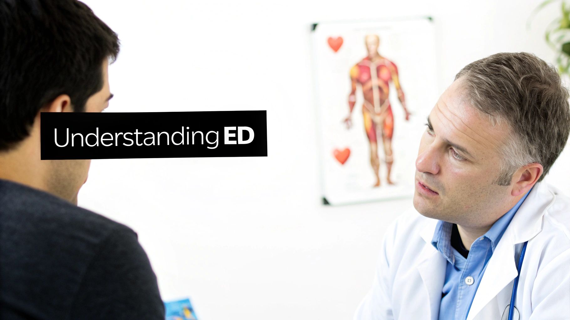 A thoughtful man looking out a window, representing the contemplation of health issues like ED.