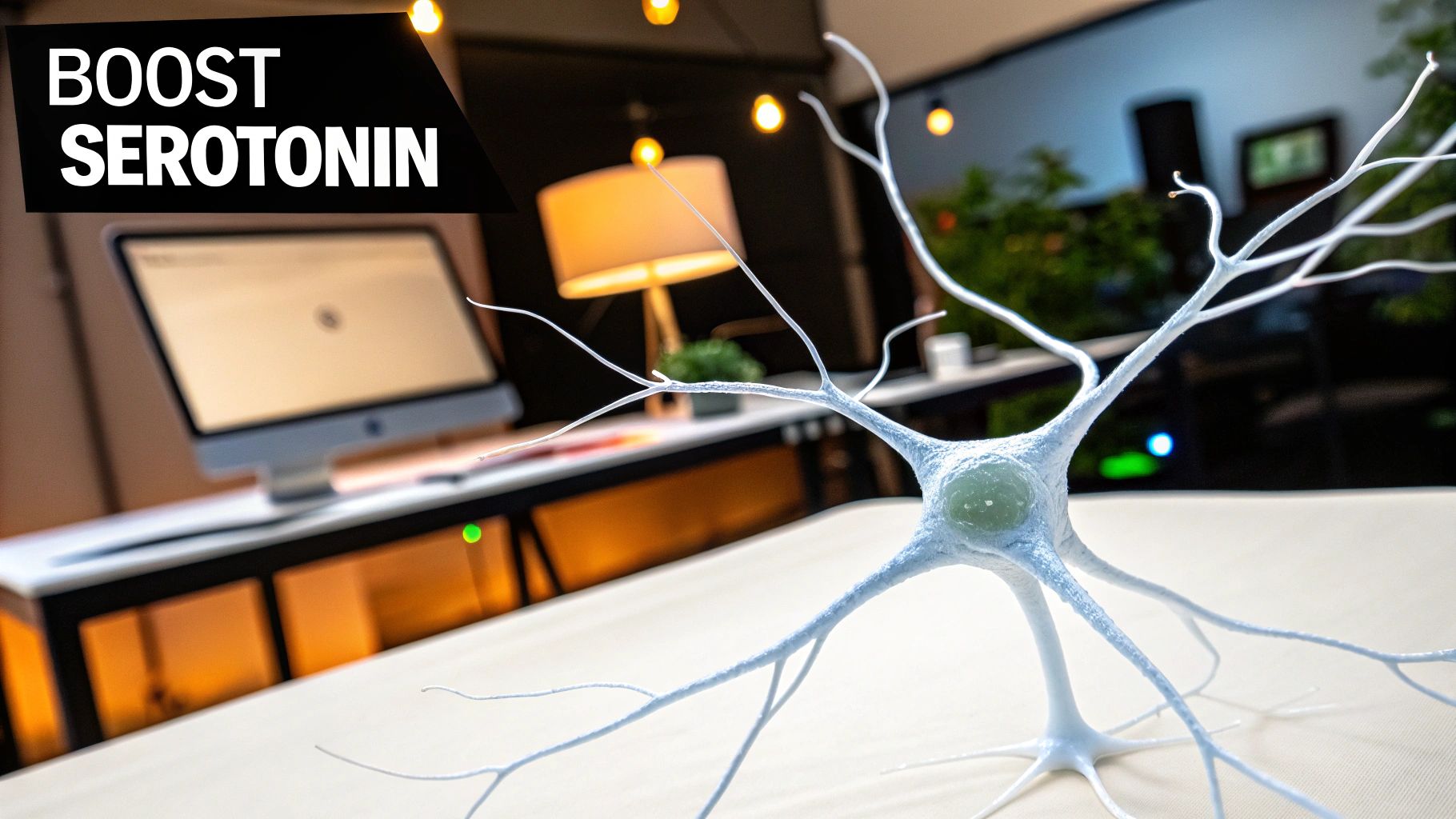 A simple diagram illustrating how neurotransmitters work in the brain
