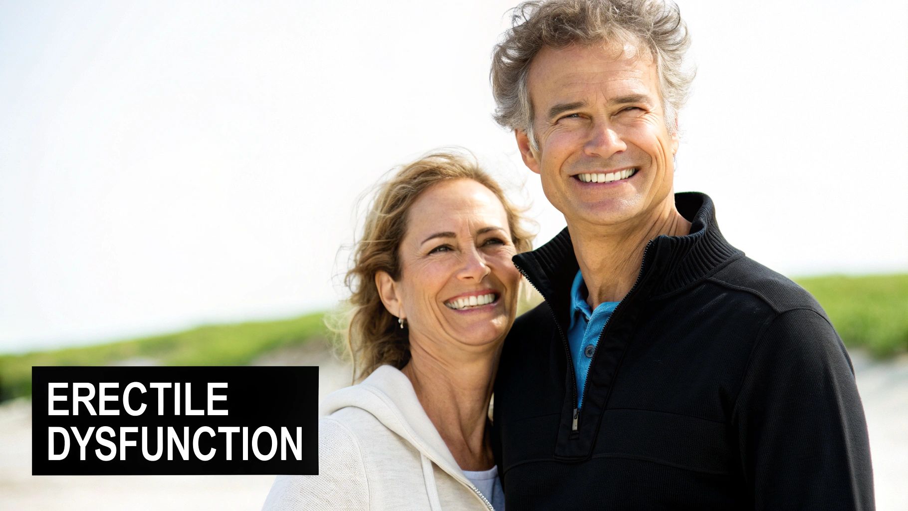 A blue pill held between two fingers, symbolizing sildenafil and its medical use.