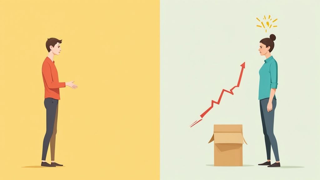 Eine Person arbeitet konzentriert und produktiv an einem ergonomisch eingerichteten Schreibtisch.