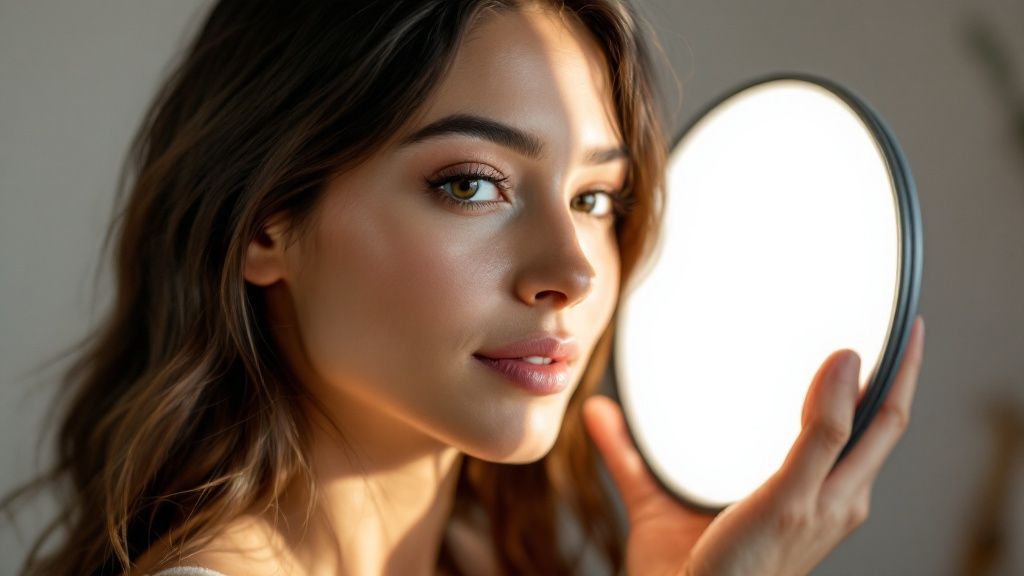 Single light headshot setup example