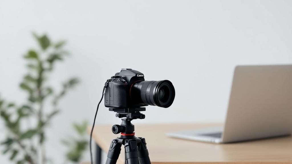 Home photography studio setup