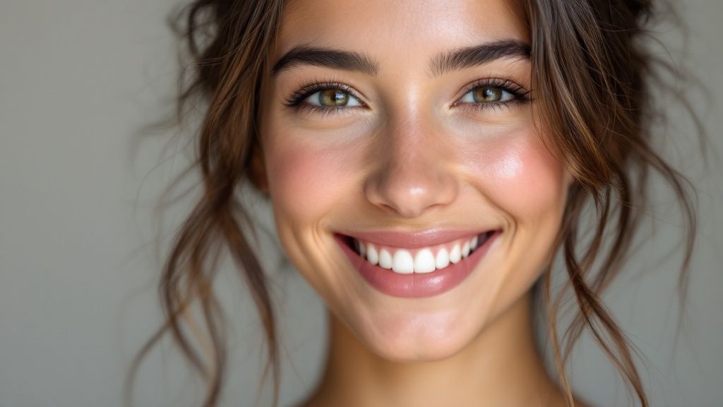 A person getting their headshot taken