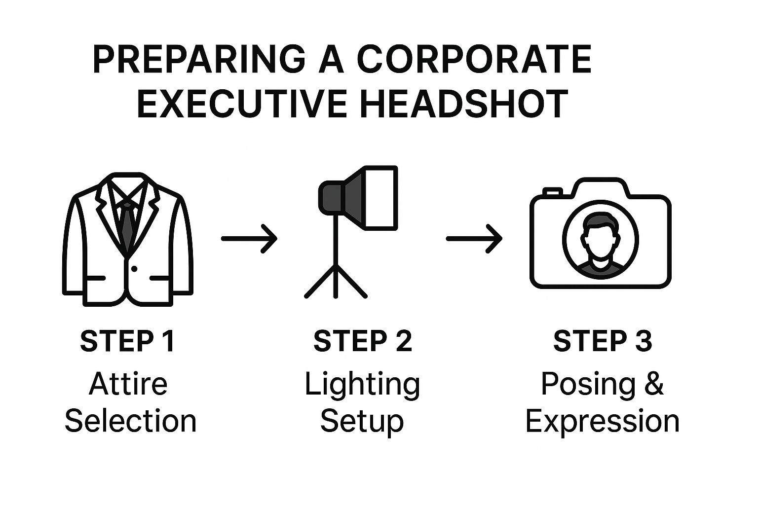 Infographic showing key data about Corporate Executive Headshot