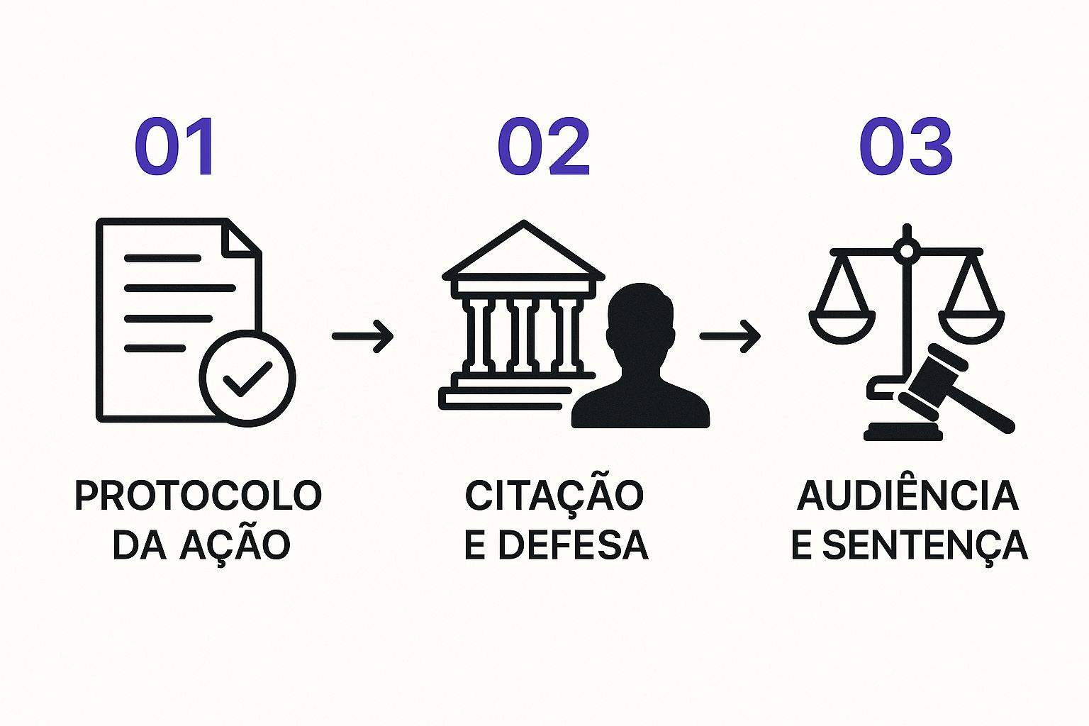Infographic about como processar um banco