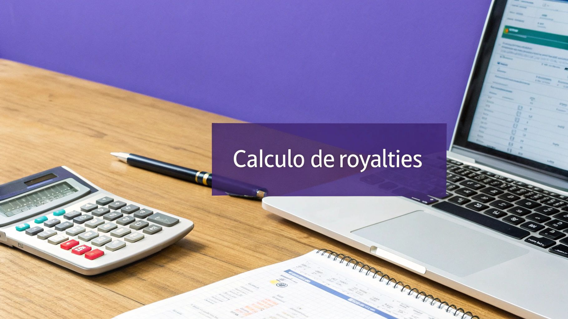 O que é taxa de royalties: Guia Completo para Calcular e Negociar 2 Imagem de uma calculadora e gráficos financeiros, ilustrando o cálculo de taxas