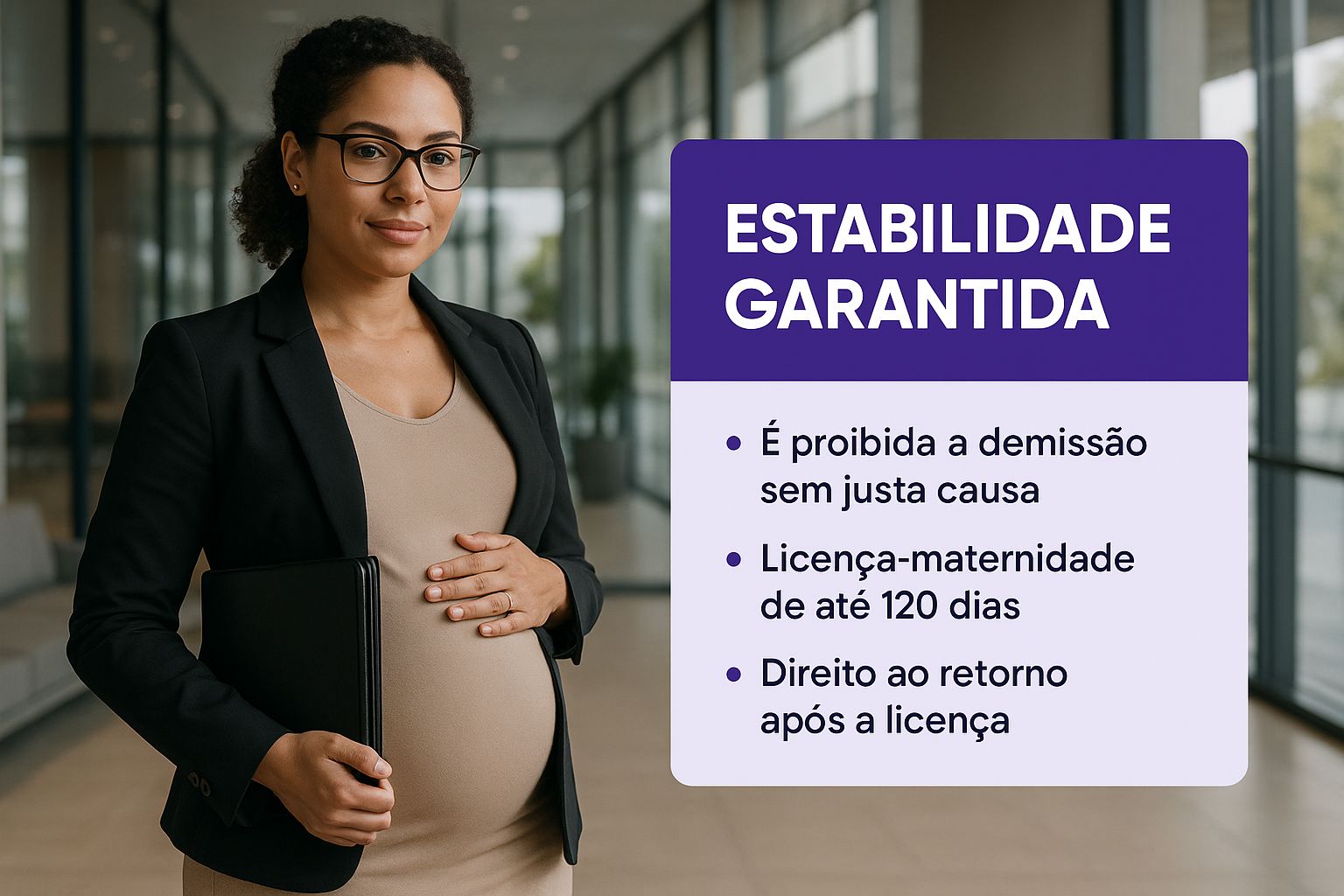 Infográfico sobre pode mandar gravida embora