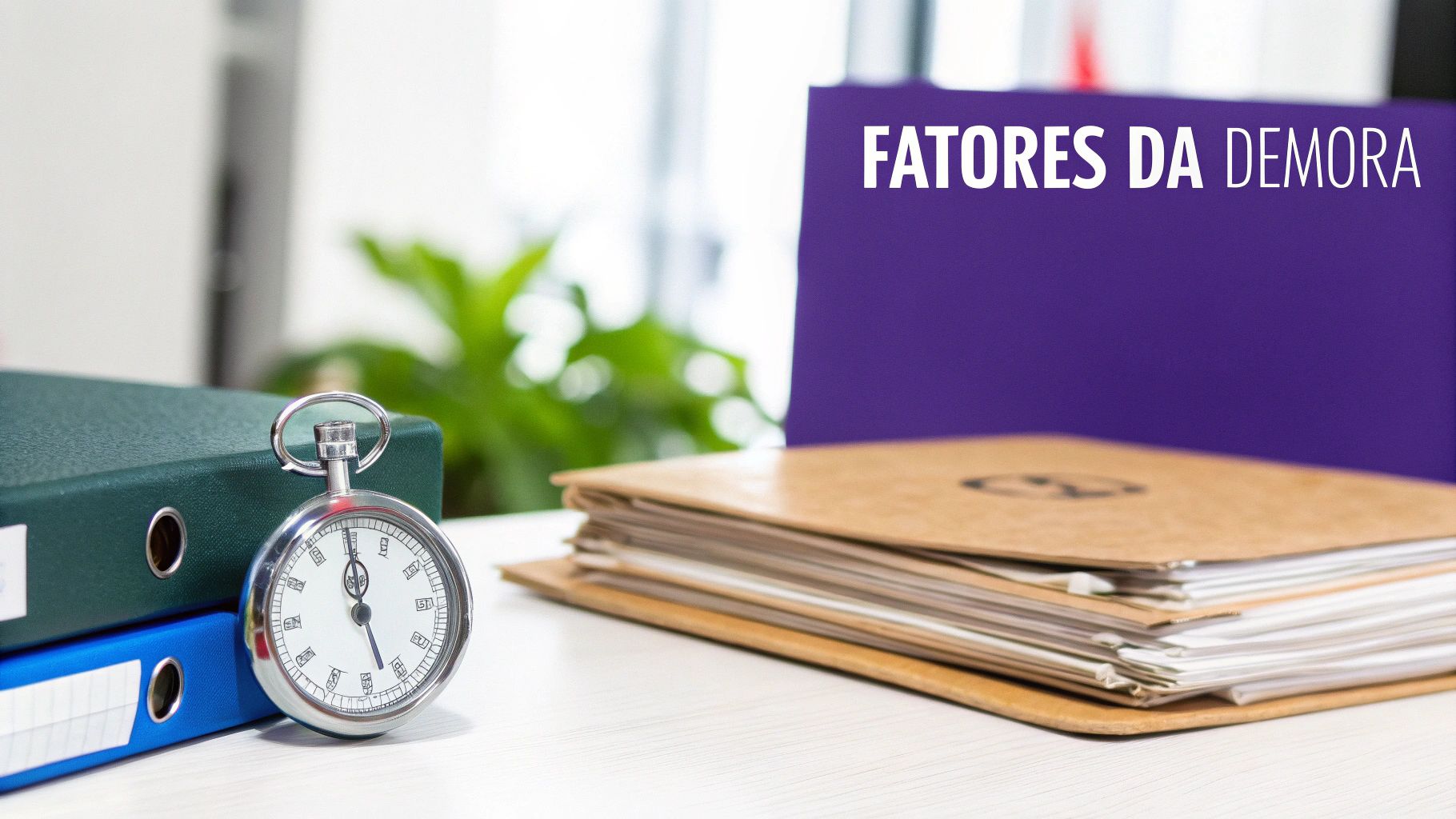 Uma balança da justiça e uma ampulheta simbolizando a demora nos processos trabalhistas.