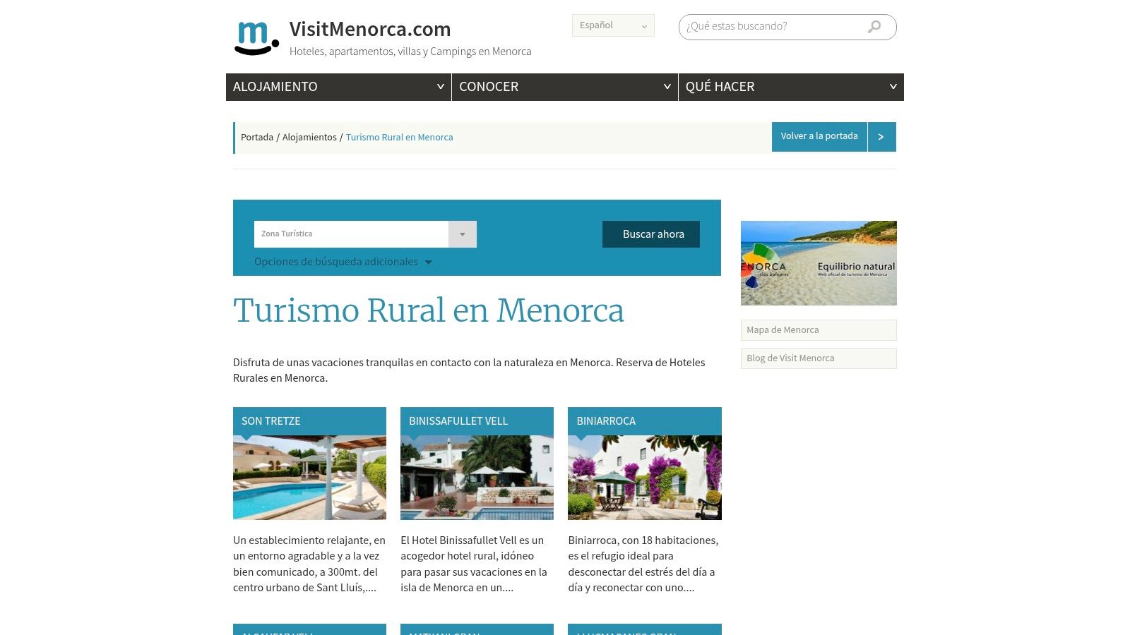VisitMenorca (Fundació Foment del Turisme de Menorca) – Turismo rural