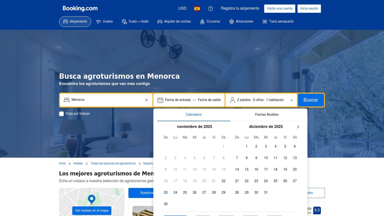 Booking.com – Agroturismos en Menorca