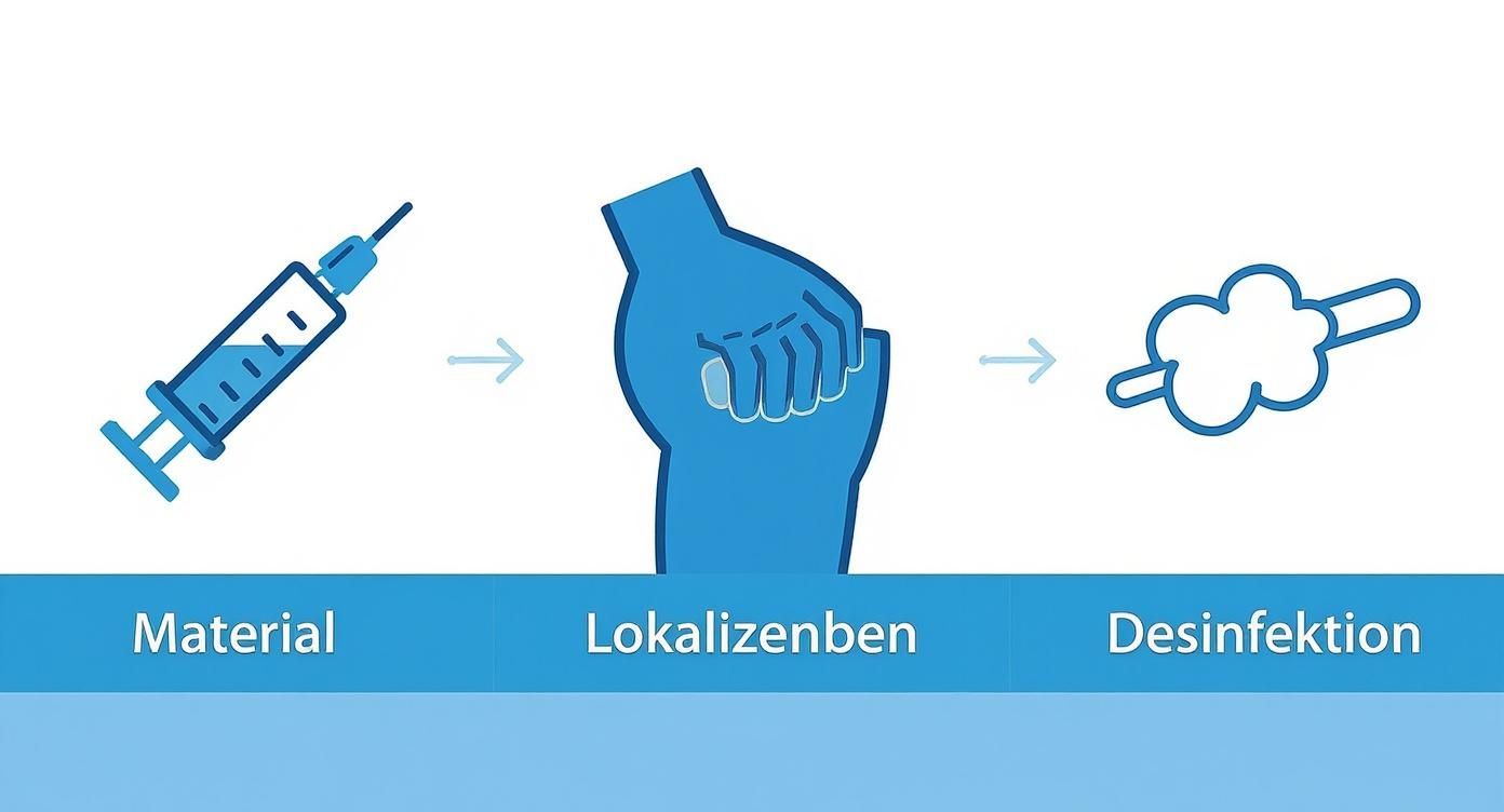 Infografik about intramuskuläre injektion oberschenkel