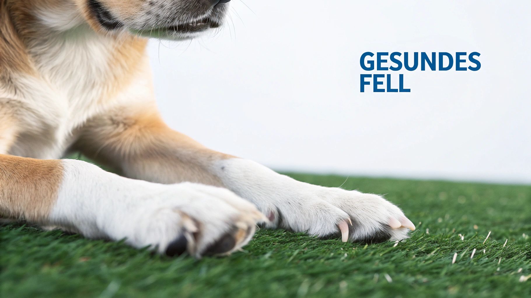 Nahaufnahme eines Hundes mit gesundem, glänzendem Fell