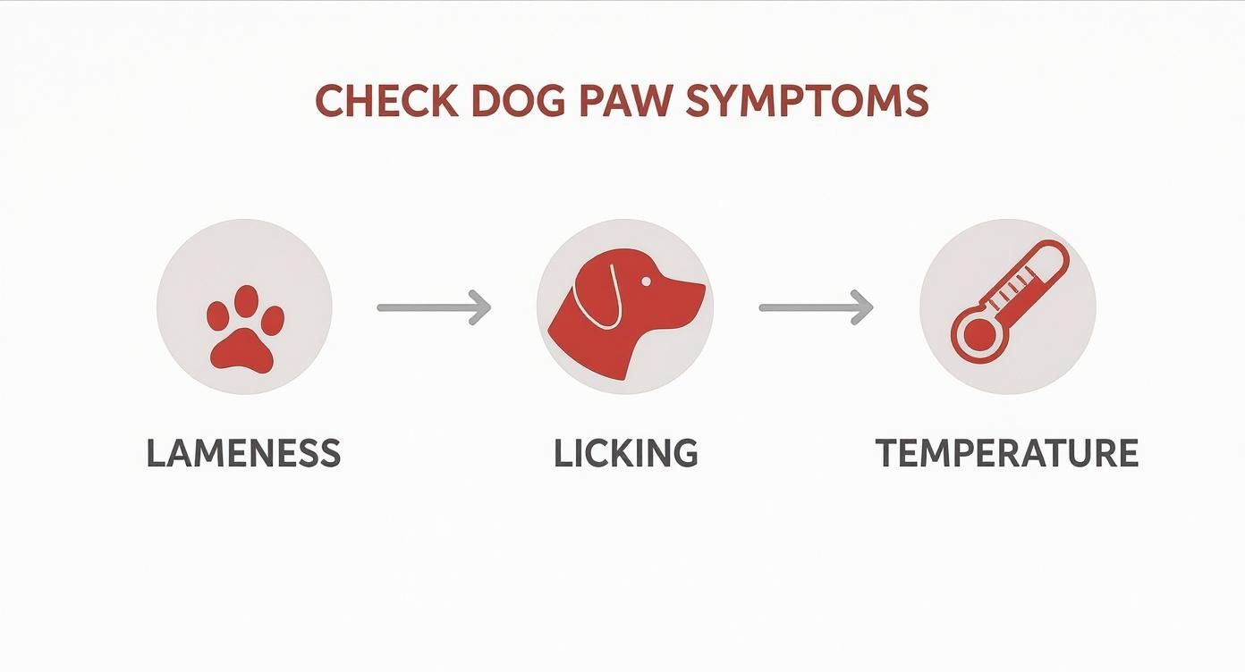 Infographic about geschwollene pfote beim hund