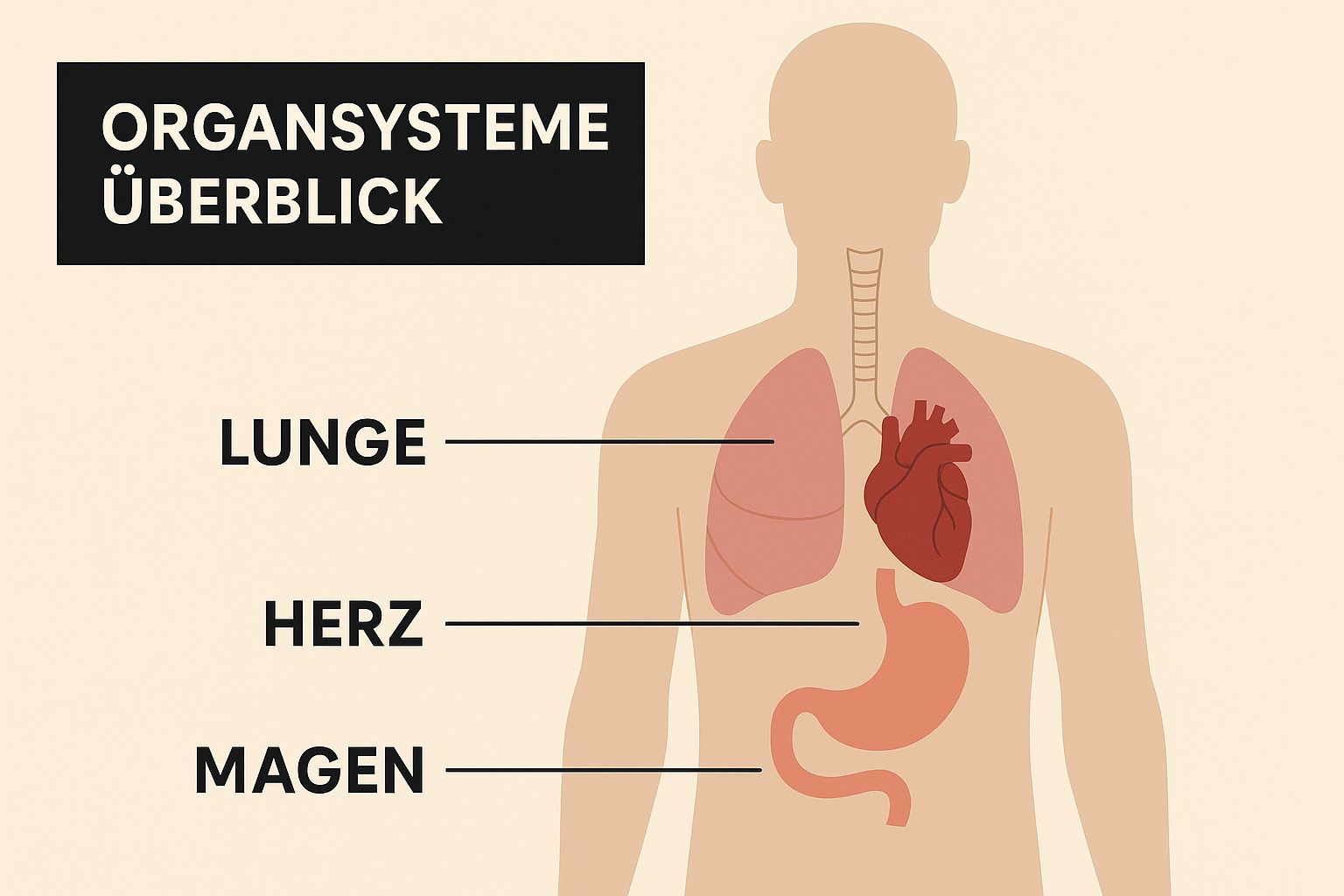 Infographic about aufbau körper organe