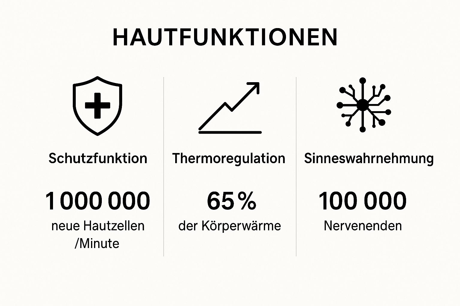 Querschnitt der Hautschichten