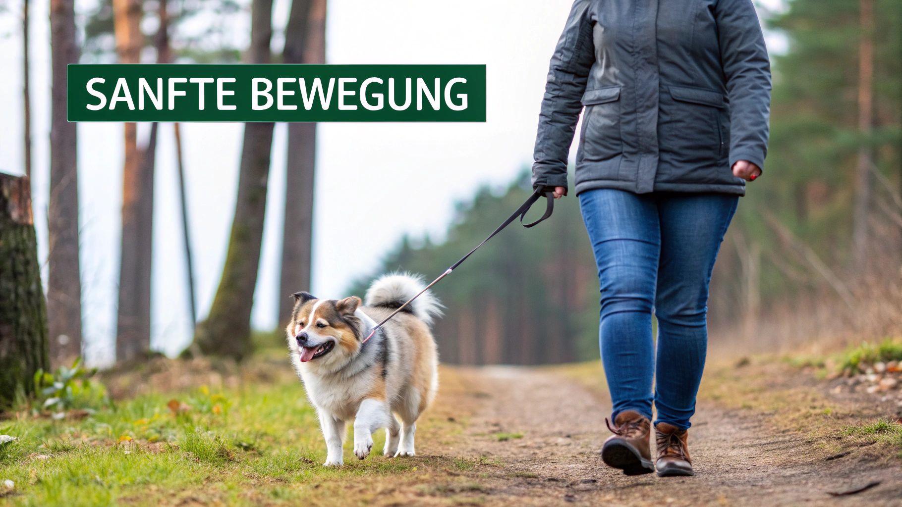 Ein glücklicher Hund schwimmt in einem See und holt einen Ball