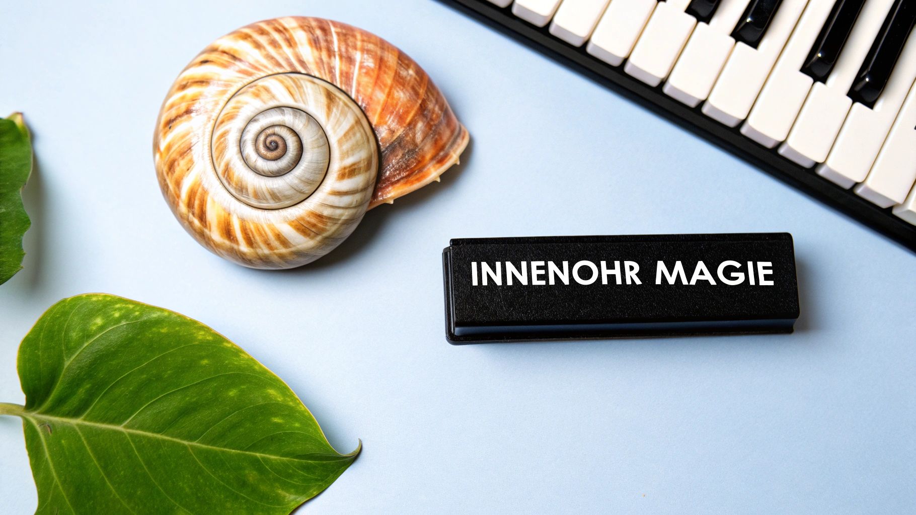Nahaufnahme der spiralförmigen Cochlea (Hörschnecke) im Innenohr.
