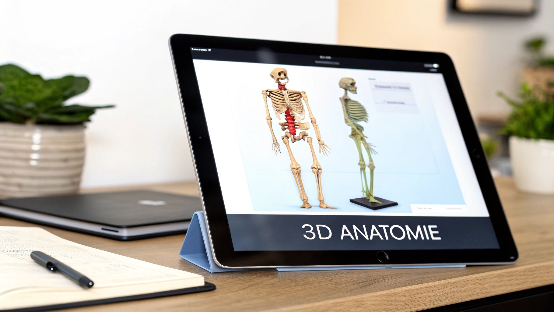 Nutze 3D-Modelle und Anatomie-Apps
