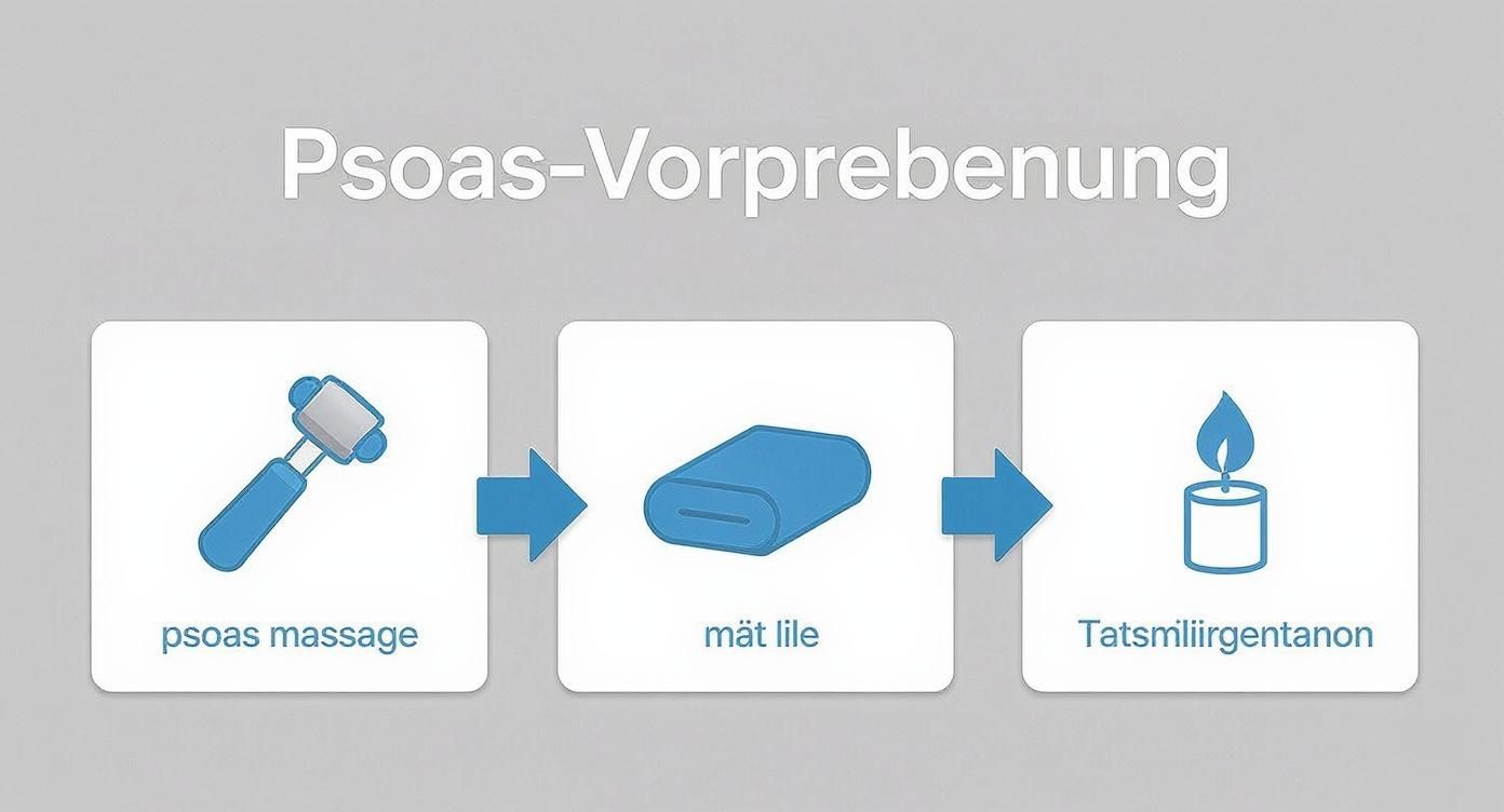 Infographic about psoas muskel massieren