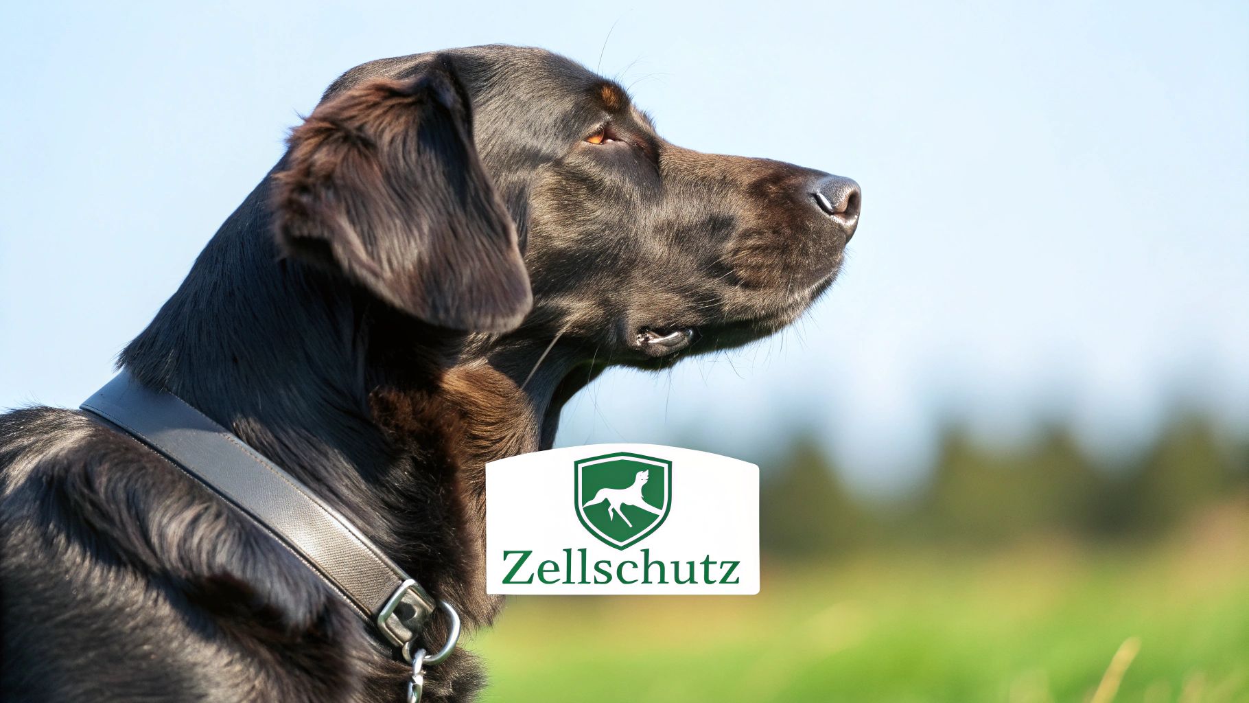 Ein glücklicher Hund rennt durch ein sonniges Feld, was Vitalität und Gesundheit symbolisiert.