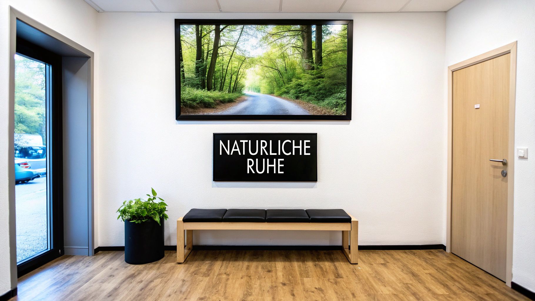 Beruhigende Naturmotive und Wandkunst