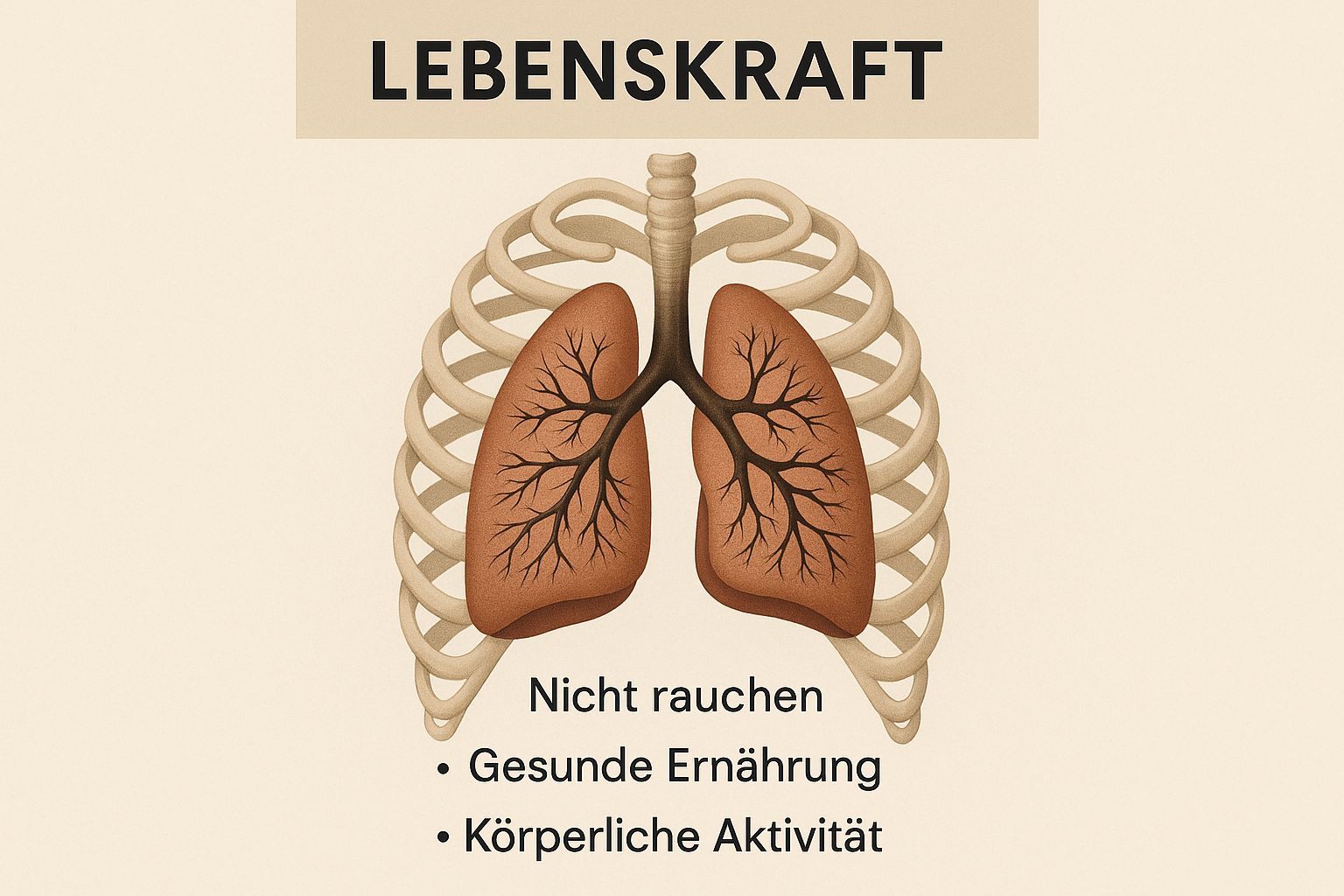 Infographic about aufbau und funktion der lunge