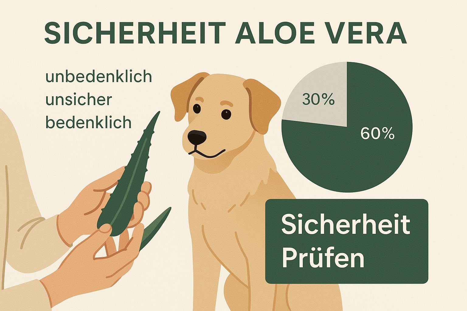 Infographic about aloe vera für den hund